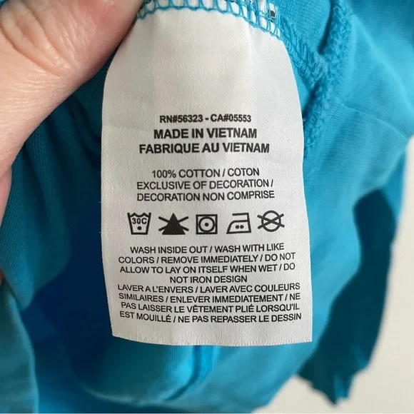 Nike Loose Fit Long Sleeve Color Block Tee Blue White L Large - Picture 7 of 8